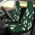 thumbnail image 3 of Haiem Christmas tree green plaid Printed Car Seat Covers Set of 2, Universal Fit Car Seat Covers,Protective Seat Covers,Comfortable Car Seat Covers, Easy Installation Seat Covers, 3 of 9