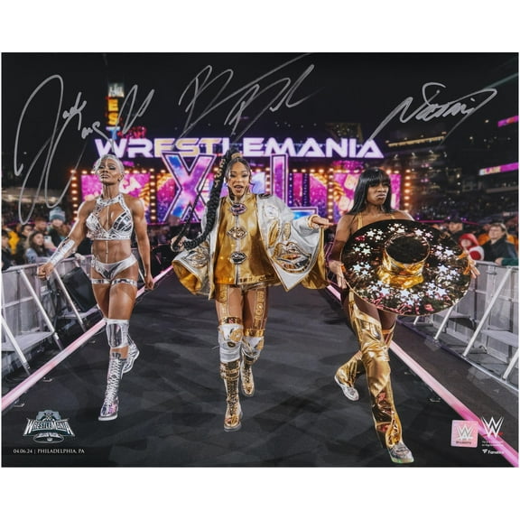 Bianca Belair, Jade Cargill & Naomi WWE Autographed 16" x 20" WrestleMania 40 Entrance Photograph - Fanatics Authentic Certified