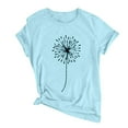 thumbnail image 2 of graphic tees for women womens spring fashion 2023 shirts for teens cute shirts for girls graphic women's tees teen shirts playeras de mujercute summer tops for teen girls(Ya-SkyBlue,Medium), 2 of 3