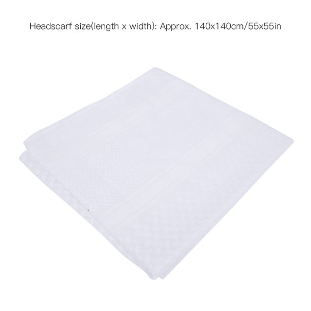 Hombres Arab Shemagh Bufanda, Poliéster Musulmán Musulmán Medio Oriente Keffiyeh Caballero Arabia Bufandas Hijab Diabarra Cawl Saudi Saudi Headwear Para Hombres Niños