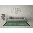 thumbnail image 3 of Ahgly Company Indoor Rectangle Abstract Turquoise Blue Modern Area Rugs, 7' x 10', 3 of 4