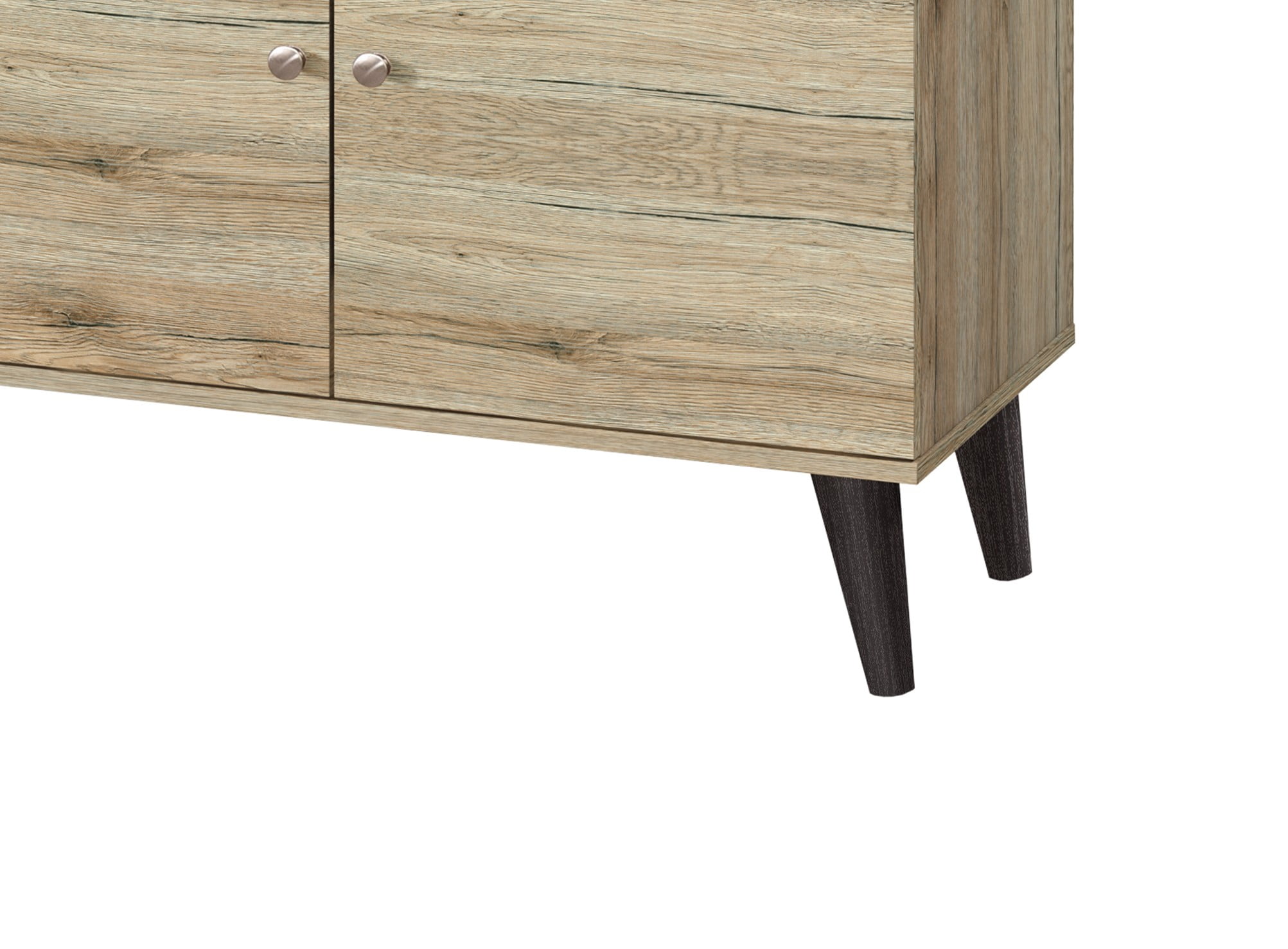MOONMISS TV Stand for TVs up to 70",with 2 Storage Shelves& 1 Cabinet,Wood Modern Entertainment Centre for TV in Living Room,Oak
