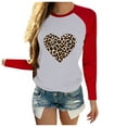 thumbnail image 1 of Women`s Multiple Sizes Multiple Color Casual Smart Nice Printing Long Sleeve Polyester T-Shirt(Gray,XXL), 1 of 3