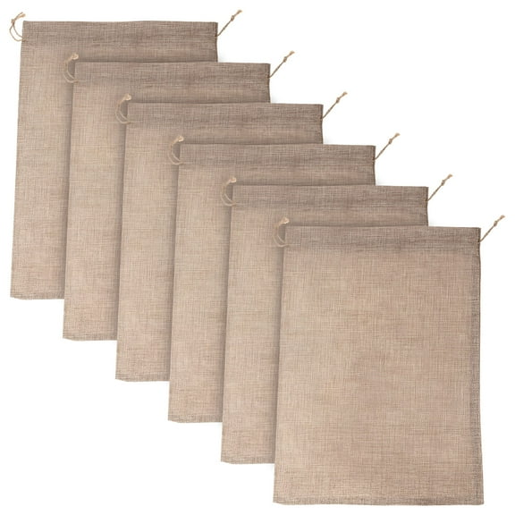 GASTROPOD 6pcs Burlap Bags Drawstring Storage Pouches Potato Sacks Reusable Vegetable Bags