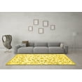 thumbnail image 3 of Ahgly Company Machine Washable Indoor Round Persian Yellow Traditional Area Rugs, 4' Round, 3 of 4