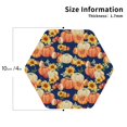 thumbnail image 2 of Fuzoiu fall Pumpkin Daisy Print Leather Coasters Set,Drink Coasters Set of 4,for Tabletop Protection, Durable PVC Coasters,Home Décor and Housewarming Gift-Hexagon, 2 of 6