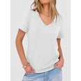 thumbnail image 6 of ANRABESS Womens Short Sleeve Tops Casual V Neck Wrinkle - Free Basic T Shirts Summer Cute Tee 2026 Spring Fashion Clothes White Medium, 6 of 7