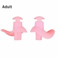 thumbnail image 3 of yingyy 2 Pcs Bouchons d'Oreilles en Silicone Étanches pour la Natation, Repos, Sommeil, Travail, Réduction de Bruit, Bouchons d'Oreilles en Silicone pour Adultes Modèles Adultes Roses 1Set, 3 of 6
