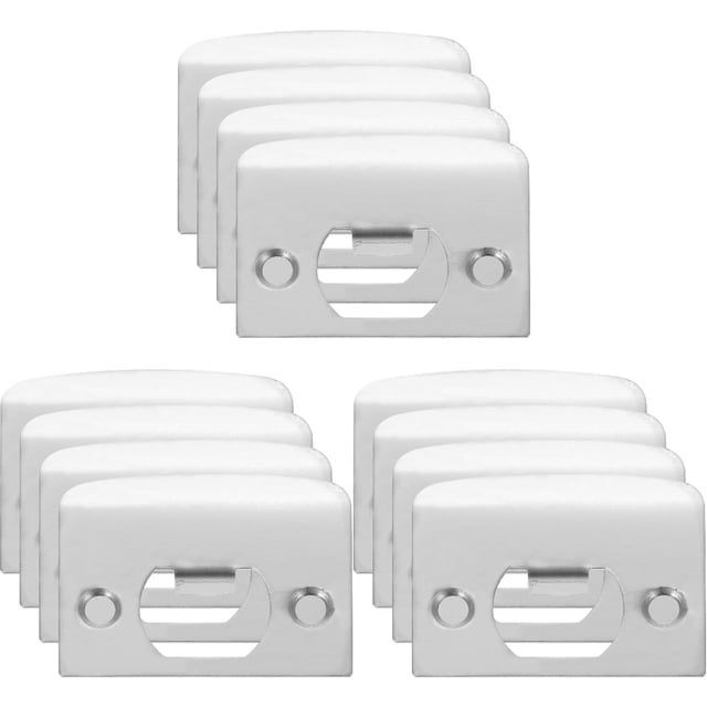 HUGFEGWE Boucle de Languette de Verrouillage : 12 Pcs Kit de Réparation en Acier Inoxydable Plaque de Porte Porte Extérieure Plaque de Frappe de Porte Réglable Couvre-Porte Plaque de Loquet de Porte Plaque de Porte Intérieure CJB91-27135