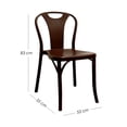 thumbnail image 2 of Ilios Innova | Set de 4 Sillas Bitsrot de Polipropileno Café, Diseño Minimalista con Acabado Textura Madera, Sillas Apilables para Comedor, Jardín, Restaurante o Cafetería, Resistentes y Ergonómicas, 2 of 9
