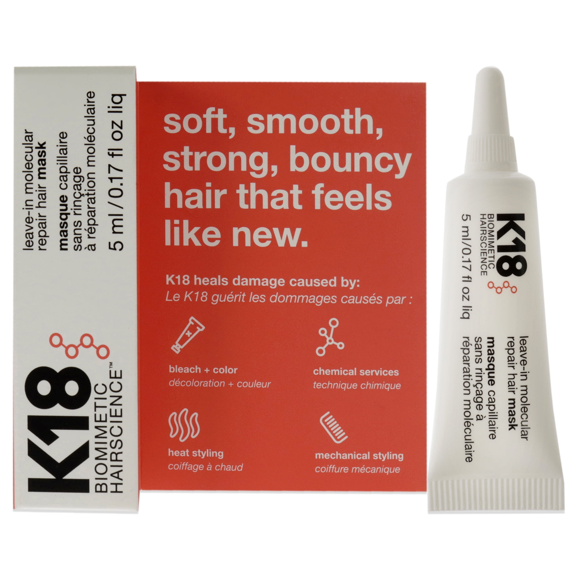 トリートメント K18 leave-in molecular repair hair mask Leave-In Molecular Repair Hair Mask by K18 Hair for Unisex - 0.17