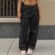 thumbnail image 3 of Pantalones Sueltos Para Mujer, Pantalón Deportivo Con Banda En El Tobillo, Bolsillos Laterales Grandes Con Costuras, Poliéster, 2 Botones Laterales Para Acampar ANGGREK Otros, 3 of 6