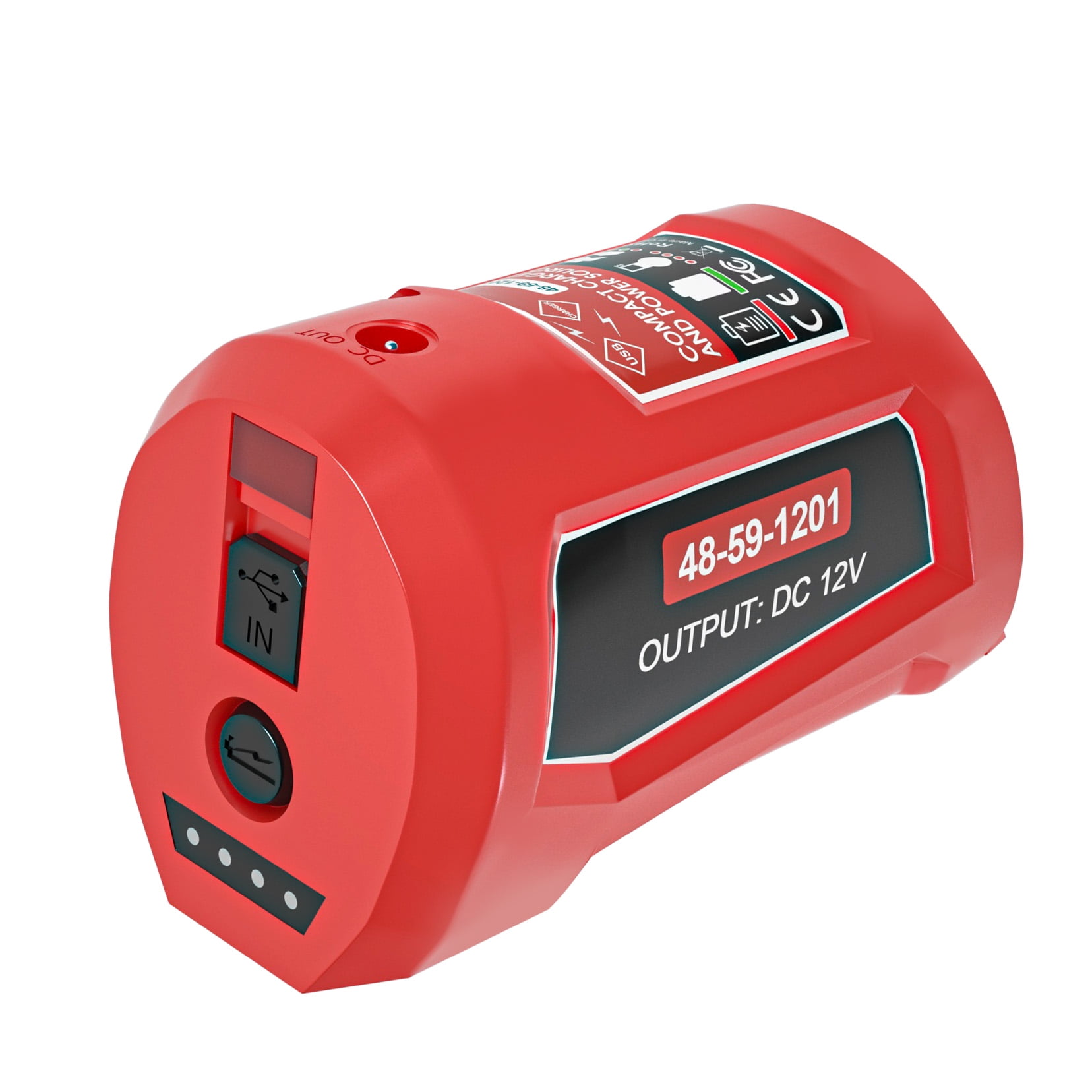 Replacement M12 USB Power Source Charger Adapter for Milwaukee M12 48