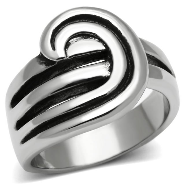 no plating Stainless Steel Ring TK635 for Women No Stone Stone Color Style High Size 9