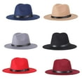 thumbnail image 4 of Sonducket Sombrero de ala ancha de fieltro, gorro Vintage para mujer, gorro cálido de invierno, accesorios de ropa de viaje para fiestas Sombreros gris, 4 of 8