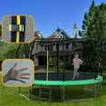thumbnail image 6 of 12FT Trampoline with Basketball Hoop & Ball, 1.5MM Thickened Recreational Trampoline with Balance Bar & Enclosure Net, Reinforced Outdoor Trampoline for Adults & Kids, Green, 6 of 9