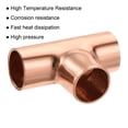 thumbnail image 4 of Uxcell Tee Copper Fitting 3 Way Welding Joint for Air Conditioner 3/8 Inch, 4 of 5