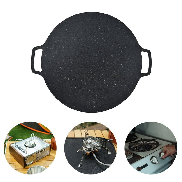 Vikakiooze Grill Pans For Stove Tops Round Iron Korean Bbq Grill Plate  Barbecue Set Non-Stick Pan Set With Holder Kitchen Appliances on 