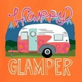 thumbnail image 2 of Wild Bobby, Happy Glamper | Fancy Camping Camper Van Caravan | Nature Lover Mens Sleeveless Top, Orange, S, 2 of 5