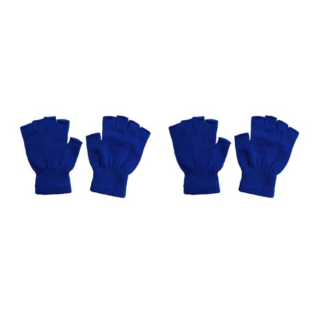 Guardurnaity 1 par de guantes sin dedos, estilo sencillo, accesorios de ropa para hombres y mujeres, cubiertas para manos, calentador de manos de Azul real 2Conjunto