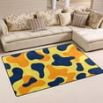 thumbnail image 2 of Orange Yellow Cow Pattern Memory Foam Area Rug 31"x20" Non Slip, Absorbent, Fade Proof for Living Room, Bedroom, Office, 2 of 7