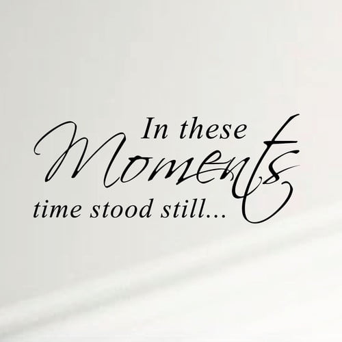 In These Moments Time Stood Still Quote Motto Wall Decal Art Sticker Picture