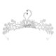 thumbnail image 1 of Tocado de corona de cisne de aleación con diamantes y perlas, accesorio para el cabello para novia, boda, corona de diamantes de imitación, joyería para el cabello (blanco), 1 of 5