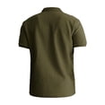 thumbnail image 6 of Felirenzacia Men’s Slim Fit Performance Polo, Short Sleeve Cooling Mesh Jacquard Textured Golf Shirt, Army Green,S, 6 of 8