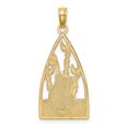 thumbnail image 4 of 14K Yellow Gold Polished Finish Multi Color Enamel Panda Bear and Bamboo Design Charm Pendant, 4 of 4
