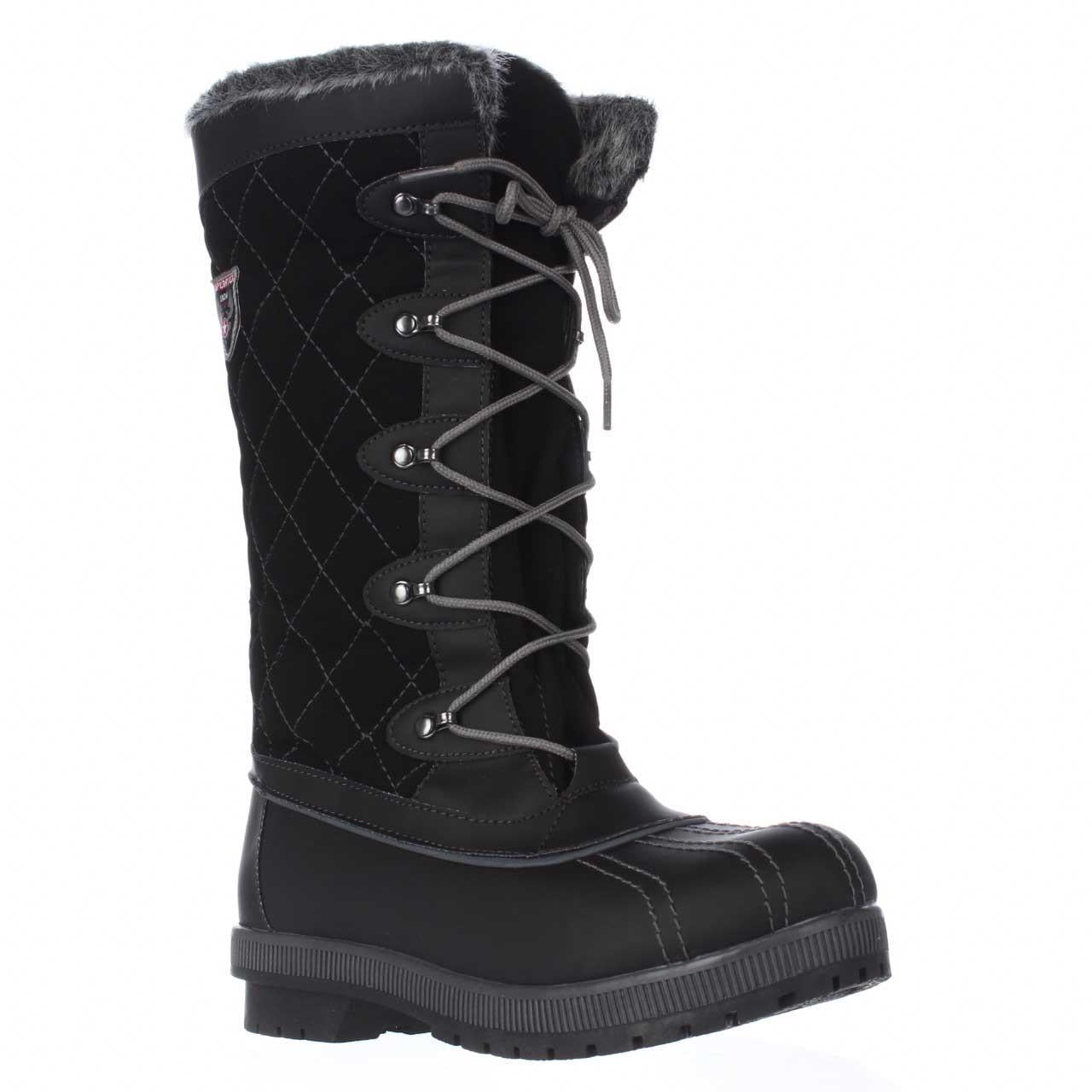 Womens Sporto Camille Waterproof Winter Snow Boots, Black