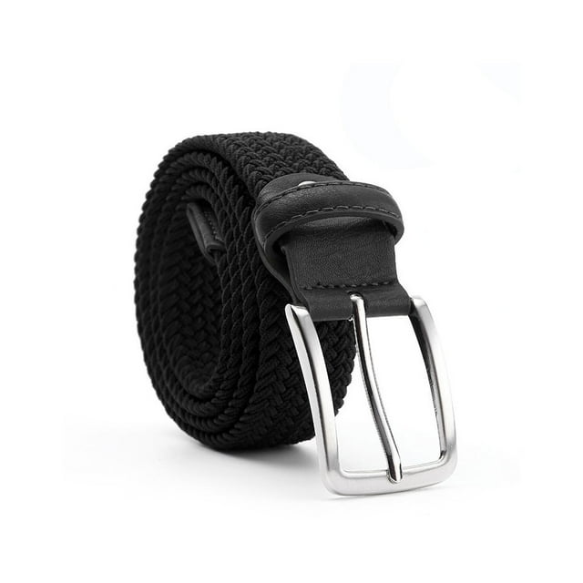 Cinturón trenzado Qarigey para Mujeres Hombres negro 120 cm