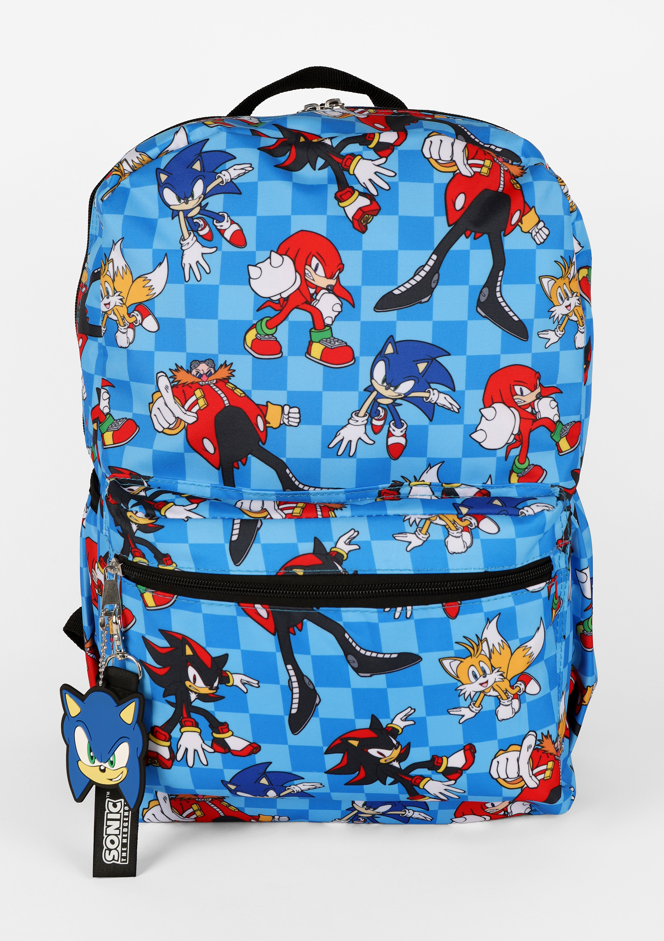 SEGA Sonic the Hedgehog Boy's 17" Print Backpack, Blue