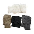 thumbnail image 3 of Tachiuwa 4 Pairs Boot Cuffs Crochet Knitted Socks Boot Cuffs Topper Winter Warm Acrylic, 3 of 6