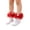 Red, variant on Ruffle Ankle Socks for Girls Lace Double Frilly Socks Soft & Breathable Kids Princess Style Cotton Dress Socks