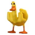 thumbnail image 1 of Escultura de pato pequeño con dedo medio, artesanía de resina, regalo de escritorio creativo (amarillo), 1 of 3