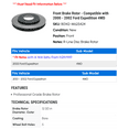 thumbnail image 2 of Front Brake Rotor - Compatible with 2000 - 2002 Ford Expedition 4WD 2001, 2 of 2
