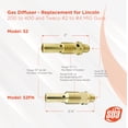 thumbnail image 2 of Gas Diffuser - Replacement for Lincoln/Magnum 200 to 400 and Tweco #2 to #4 Guns - Model: 52 - (2 PACK), 2 of 2