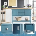 thumbnail image 4 of Spaco Wooden Sideboard Buffet Console Table with Drawers and Storage-Blue, Entryway Table Hallway Table, Storage-Friendly Hallway Table for Foyer & Entry Spaces, 4 of 7