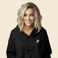 thumbnail image 4 of Dalix Taco Embroidered Fleece Cropped Hoodie Cold Fall Winter Women in Black 2XL XX-Large, 4 of 5
