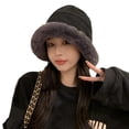 thumbnail image 5 of SikaFu On Behalf Of The Autumn And Winter Hat Female Mongolian Hat Knitted Baotou Hats Cute Face -To -Face Small Wool Hat, Warm Cold Hat Thickened, 5 of 8