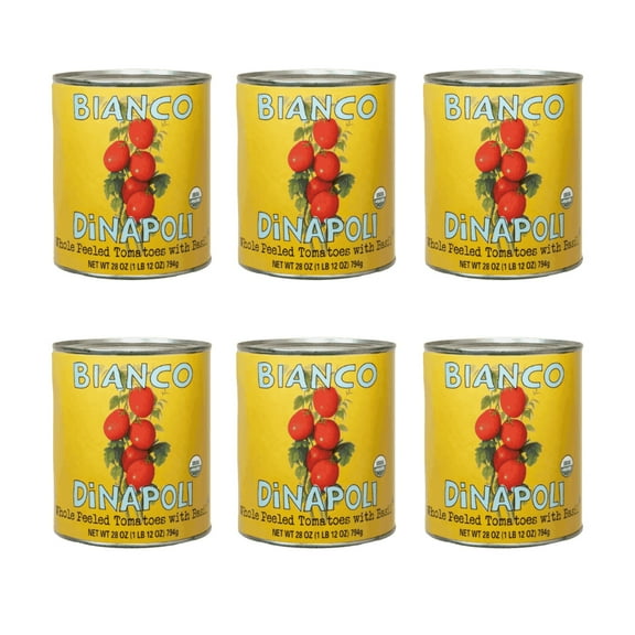 Bianco DiNapoli Organic Whole Peeled Tomatoes, 28 oz, 6 pack