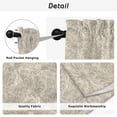 thumbnail image 5 of Beige Baroque Tier Curtains, Farmhouse Scroll Floral Pattern Art Light Filtering Kitchen Curtains, 2Pcs Rod Pocket Half Window Treatments Panels for Sink Cafe Cabinet Basement 27.5x45 Inches, 5 of 9