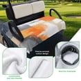thumbnail image 5 of Golf Cart Seat Covers for 2 Seater,Burnt Orange Grey Microfiber Cart Seat Towel Blanket,Abstract Geometric Oil Painting Modern Absorbent NonSlip Bench Seats Protector for Golf Course 51"x31", 5 of 9