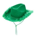 thumbnail image 3 of Baby Sweetie Women´s Cowboy Hat, Adult Solid Color Furry Trim Wide Brim Hat Female Cap for Dating Party, 3 of 8
