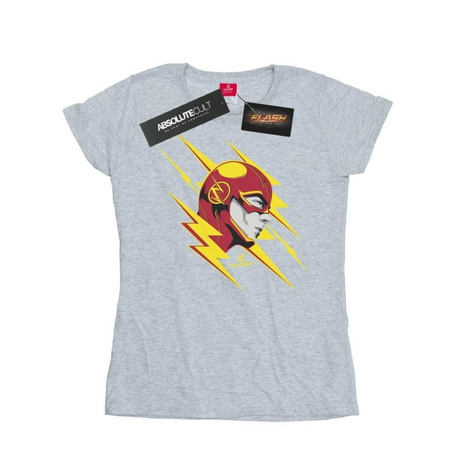 DC Comics T-Shirt en Coton Portrait Flash Lightning pour Femmes