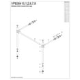 thumbnail image 3 of Kingston Brass VPB36416 Stainless Steel Console Sink Legs, Polished Nickel, 3 of 4