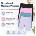 thumbnail image 7 of Girls 4 Pack Bike Shorts Stretchy, Soft High Waist Athletic Shorts for Kids with Fun Prints Colors Ideal for Dance, Play, Biking, or Everyday Wear (Sizes 4-14), 7 of 7