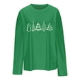 thumbnail image 3 of Aofany Christmas Sweatshirts for Women Merry Bright Graphic Print Long Sleeve Shirts Christmas Crewneck Pullover Casual Blouse Tops, 3 of 3