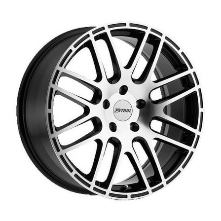 Petrol P6A 19X8 5X100 35Et 66.56Cb Gloss Black W/ Machined Cut Face Wheel