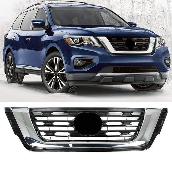 Labwork For Nissan Pathfinder 2017-2020 Chrome&Black Bumper Grill Grille New Front Upper